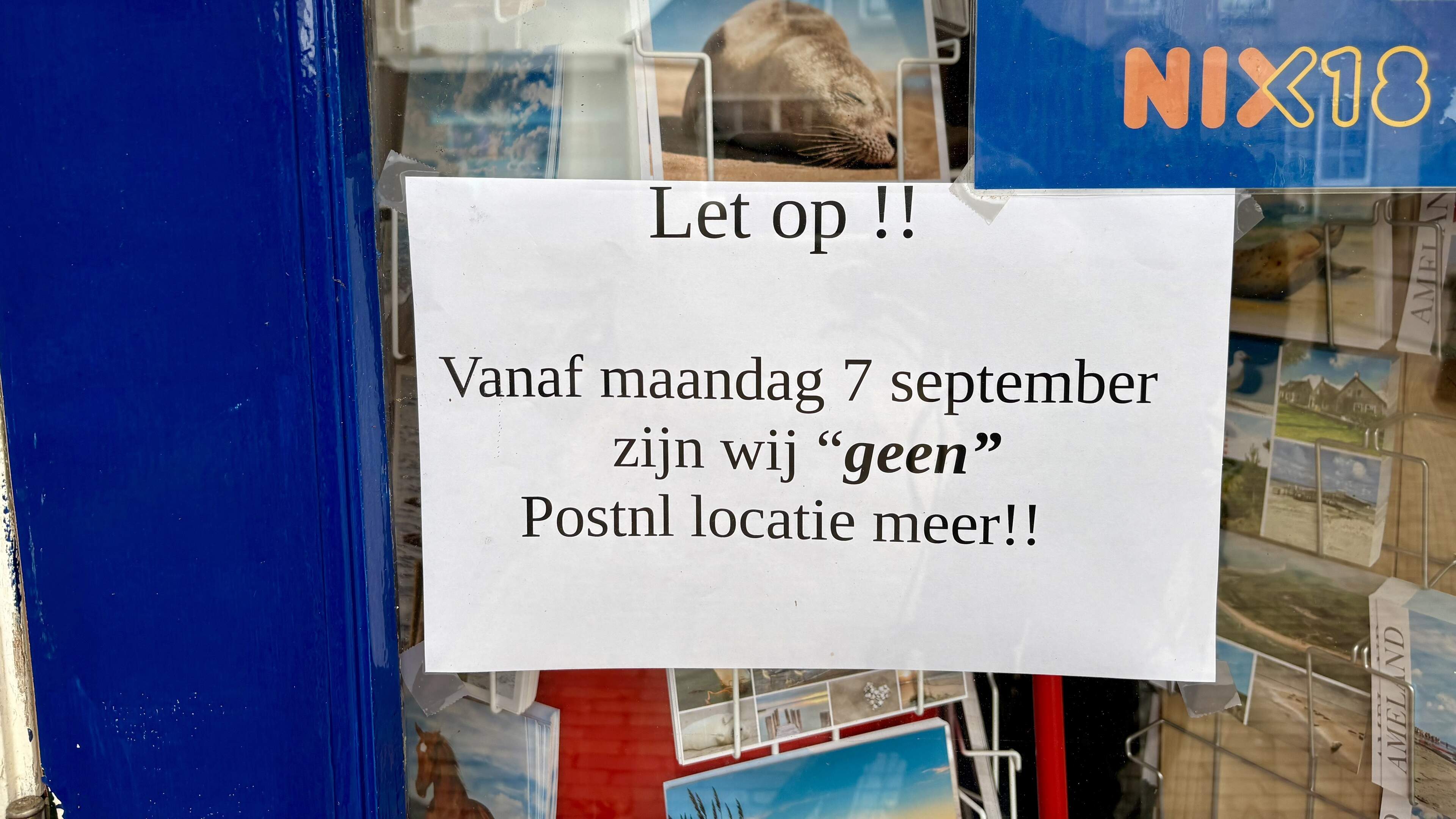 Postzaken Ameland beperkt tot één locatie na sluiting Buren