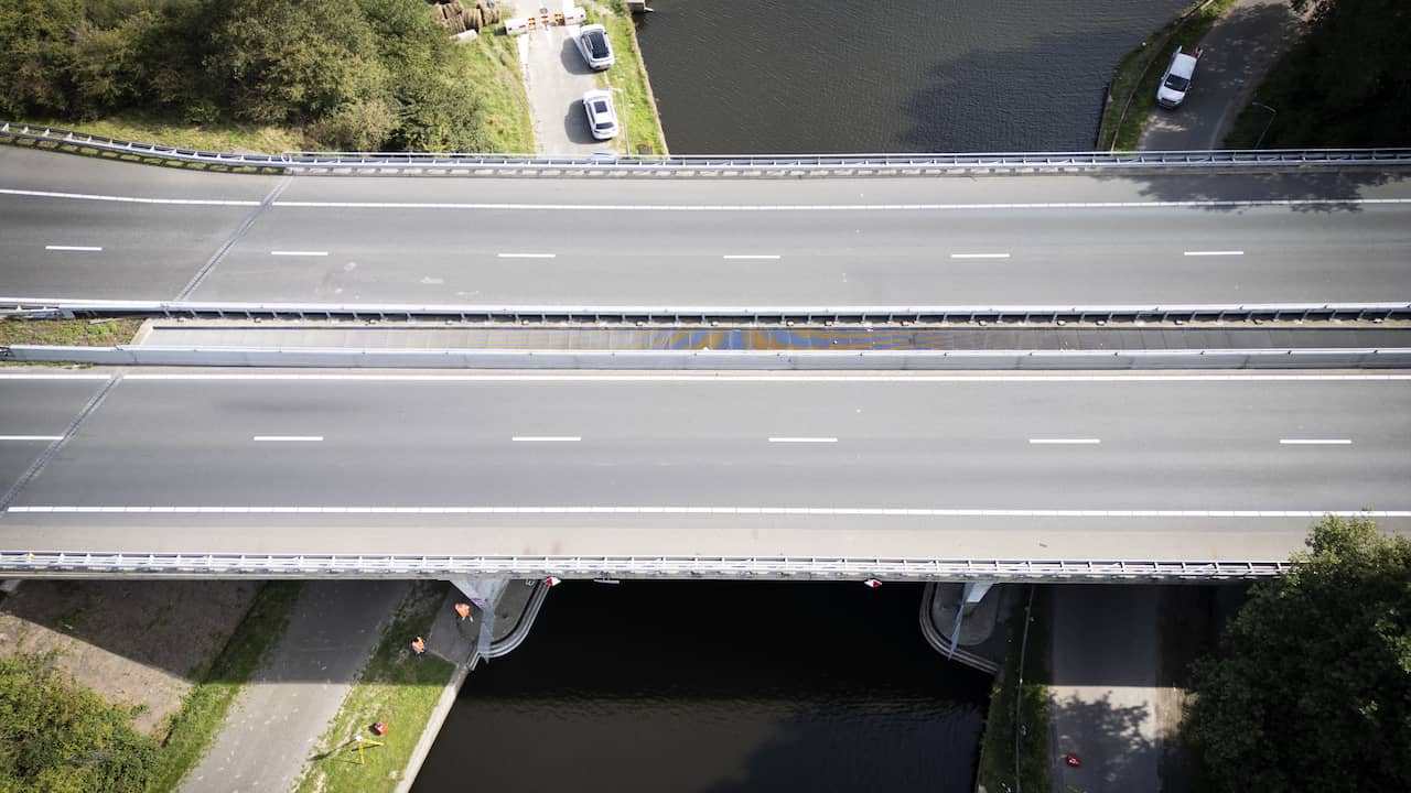 A28 bij Nijkerk mogelijk langdurig dicht na weggespoeld zand bij brugpijlers