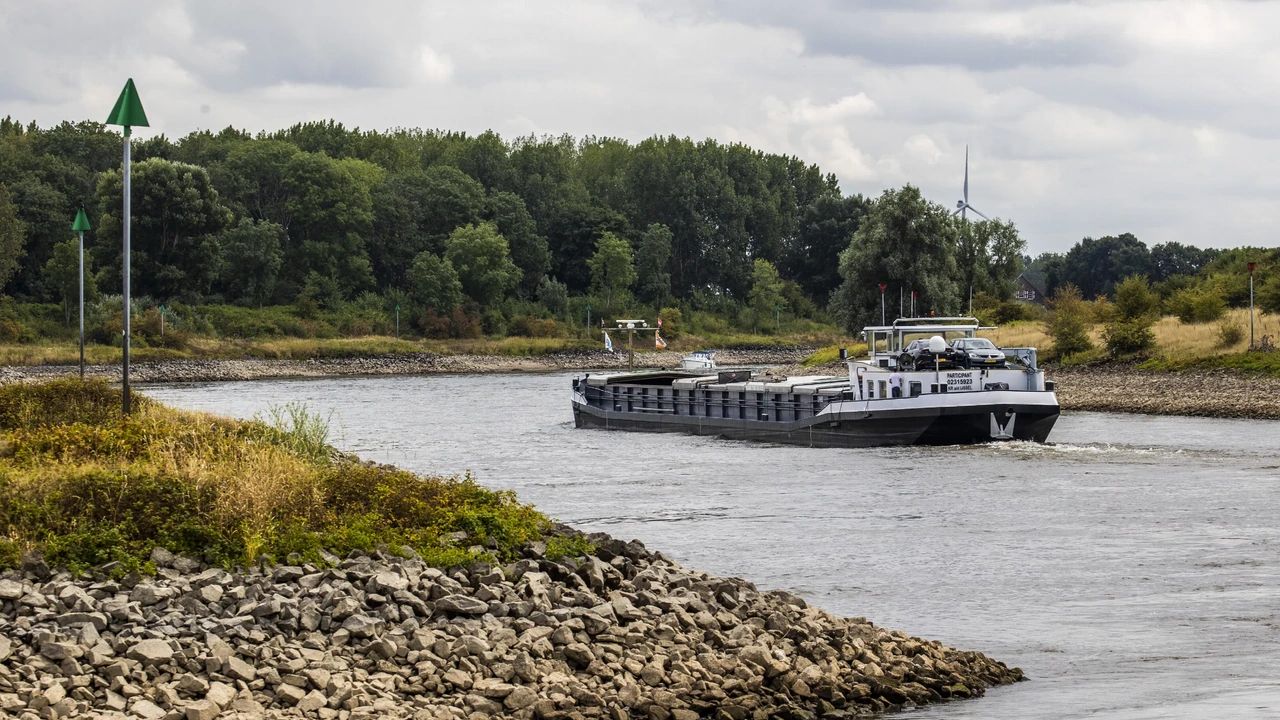 Eenrichtingsverkeer op IJssel vanaf morgen vanwege aanhoudend laag water