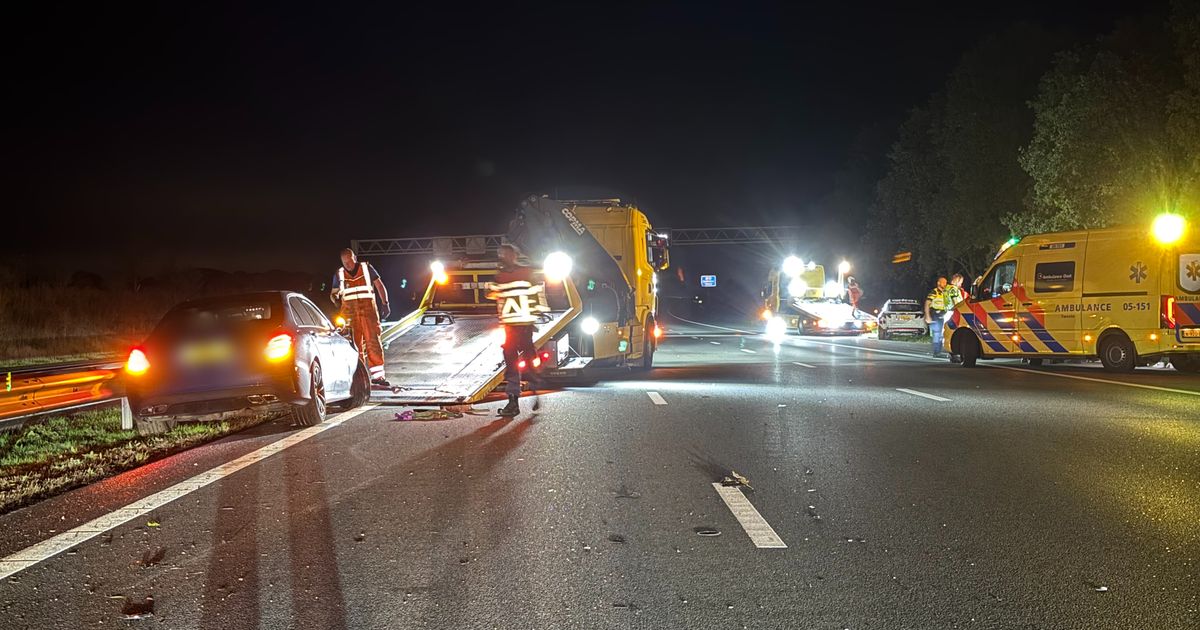 A1 tussen Deventer en Bathmen afgesloten na ongeluk