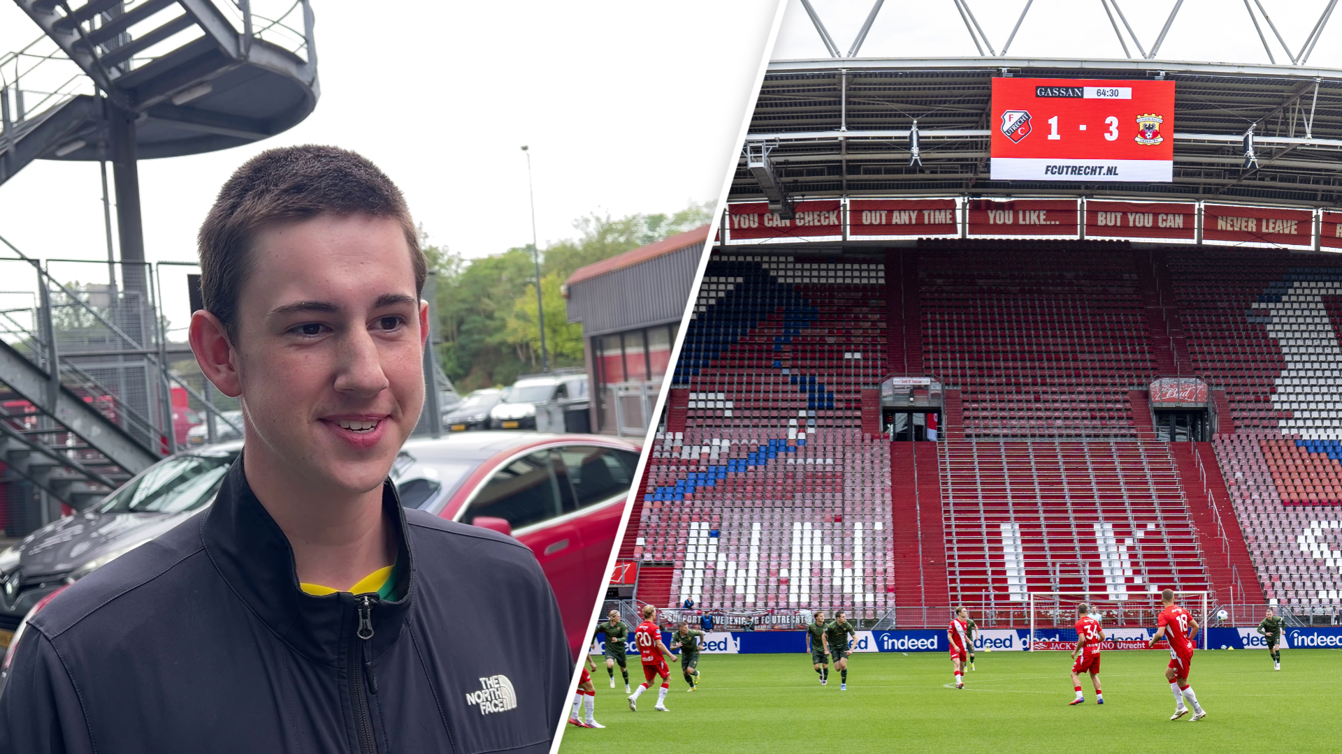 FC Utrecht hervat wedstrijd zonder publiek na vuurwerkincident