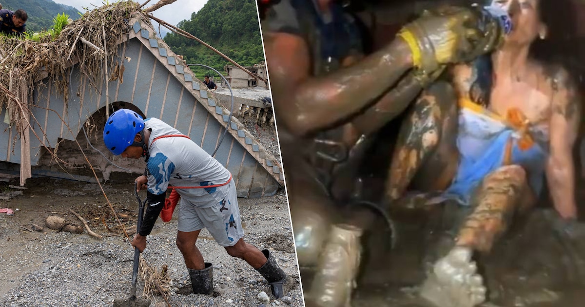Vrouw na tien dagen levend uit slijk gered na gletsjerramp in Nepal